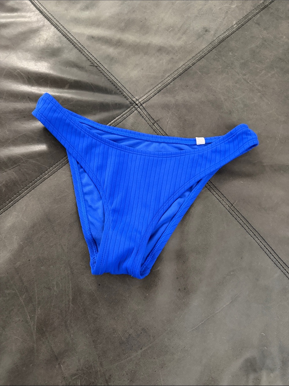 Shade & Shore Blue Ribbed Women's Bikini Bottom